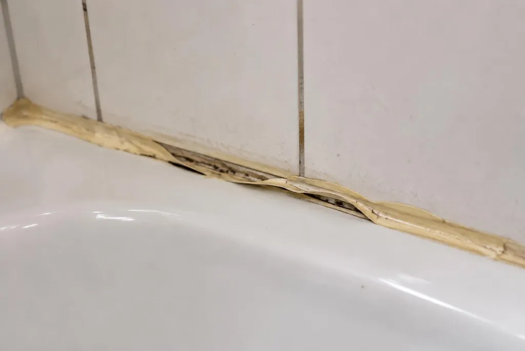 Kitbedrijf Elst – loslatende kit naast het bad